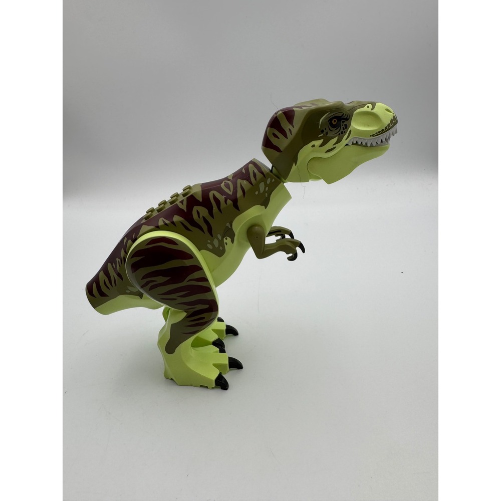 LEGO Dino T-Rex Dinosaur Figure Lime Green Dark Brown Stripes‎ 2010 5885 5882